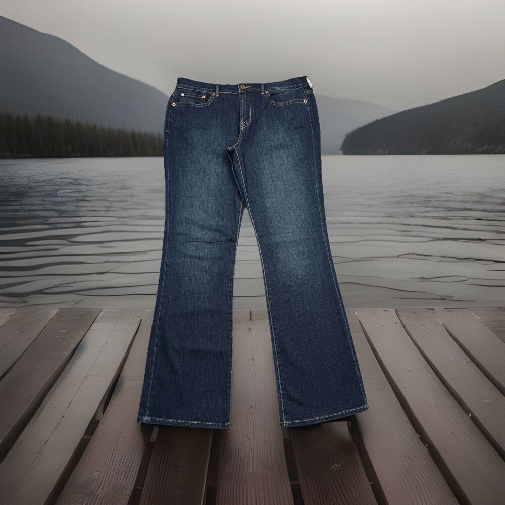 Lucky Brand Sweet n Low Bootcut Jeans 10/30 (32x32) Dark Wash Blue Denim Womens